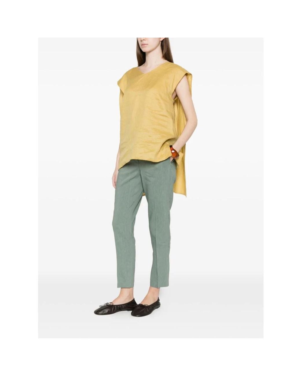 Max Mara Yellow Blouses