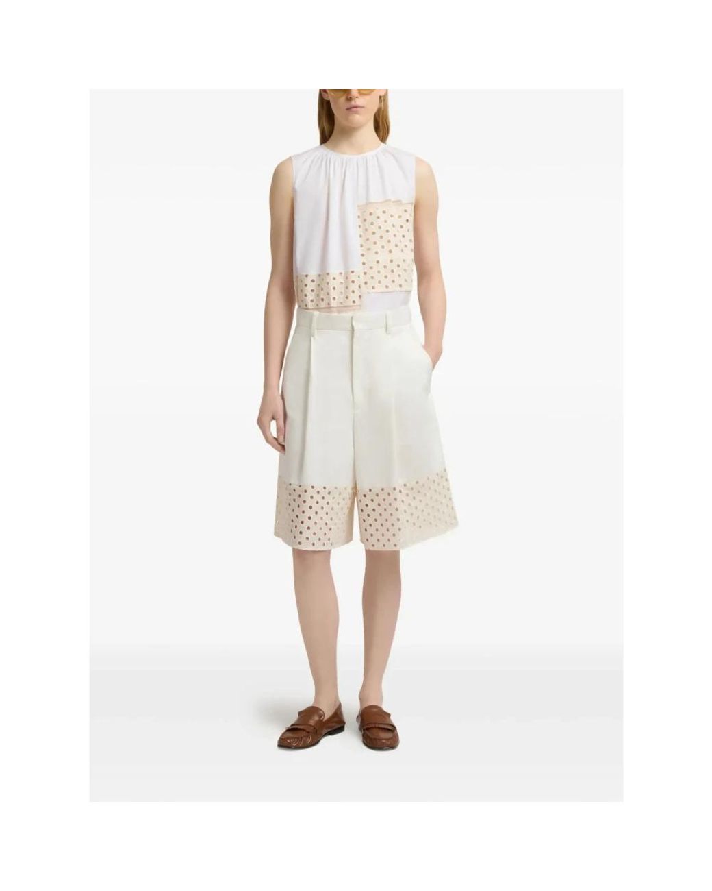 Marni White Bermudas