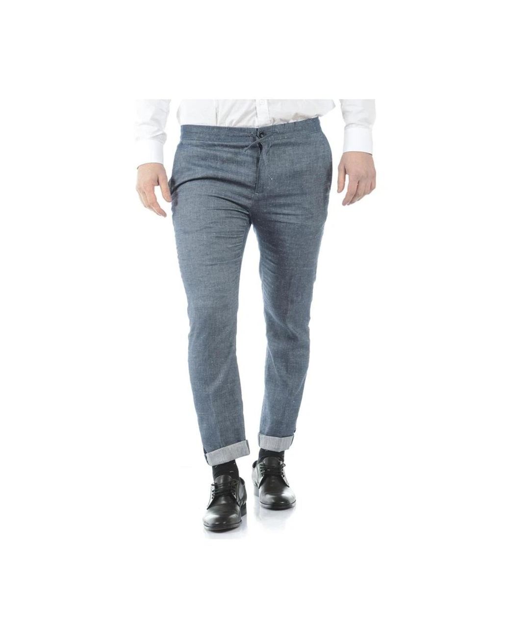Daniele Alessandrini Blue Slim-Fit Trousers for men