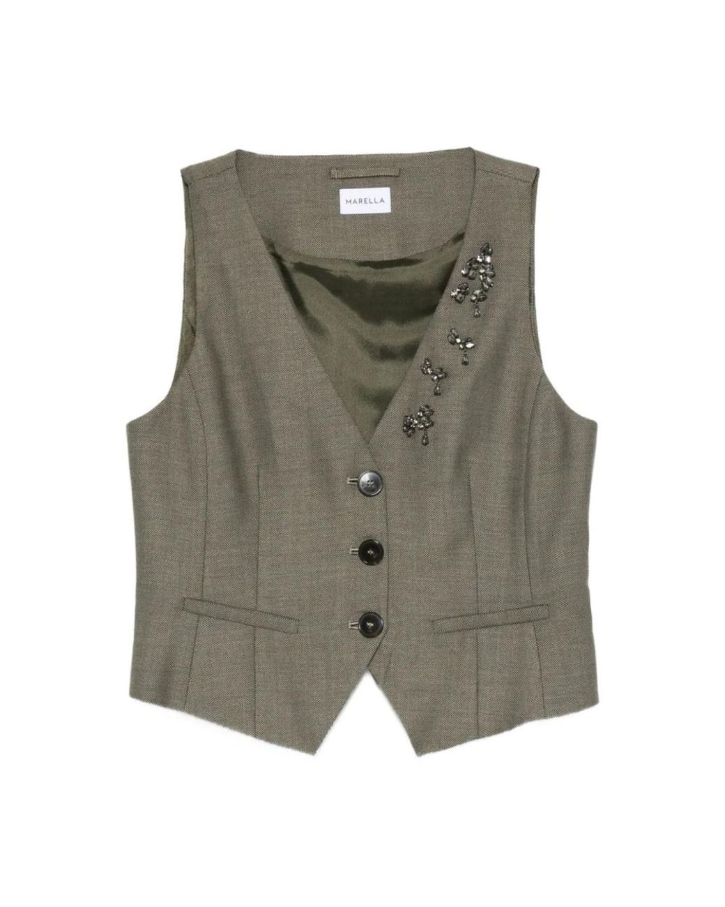 Suit Vests Marella en coloris Gray