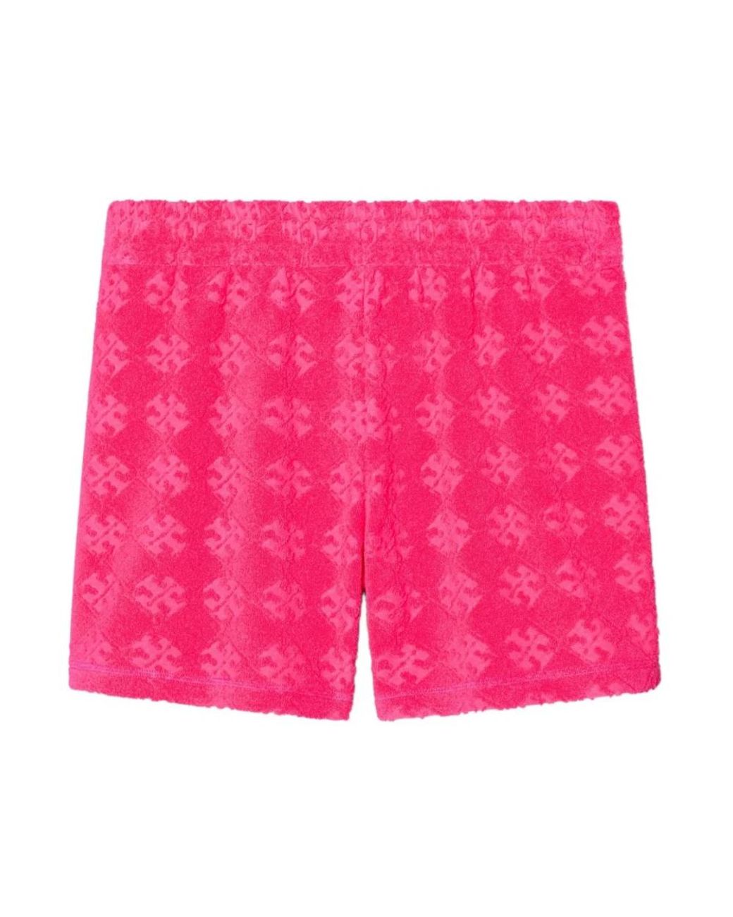 Tory Burch Korte Broeken ,Roze ,Katoen Fuchsia Logo Katoenen Shorts in het Pink