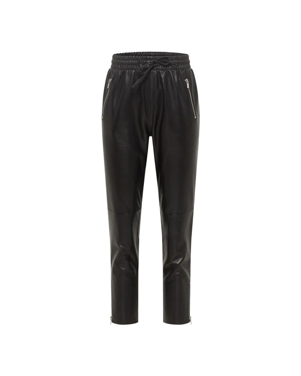 carlo colucci Black Leather Trousers