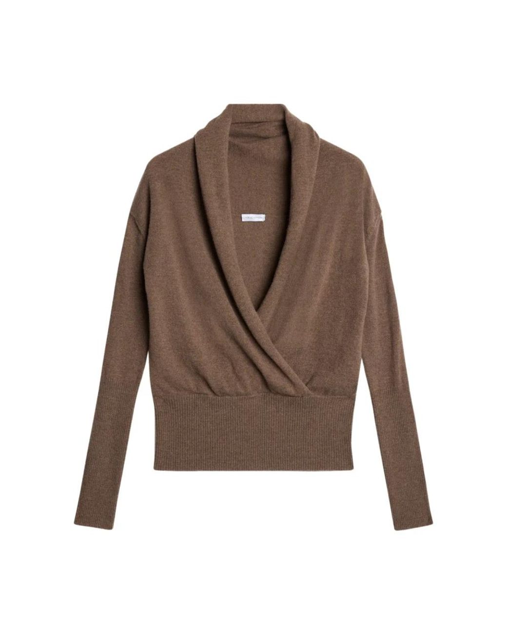 7 For All Mankind Brown V-Neck Knitwear