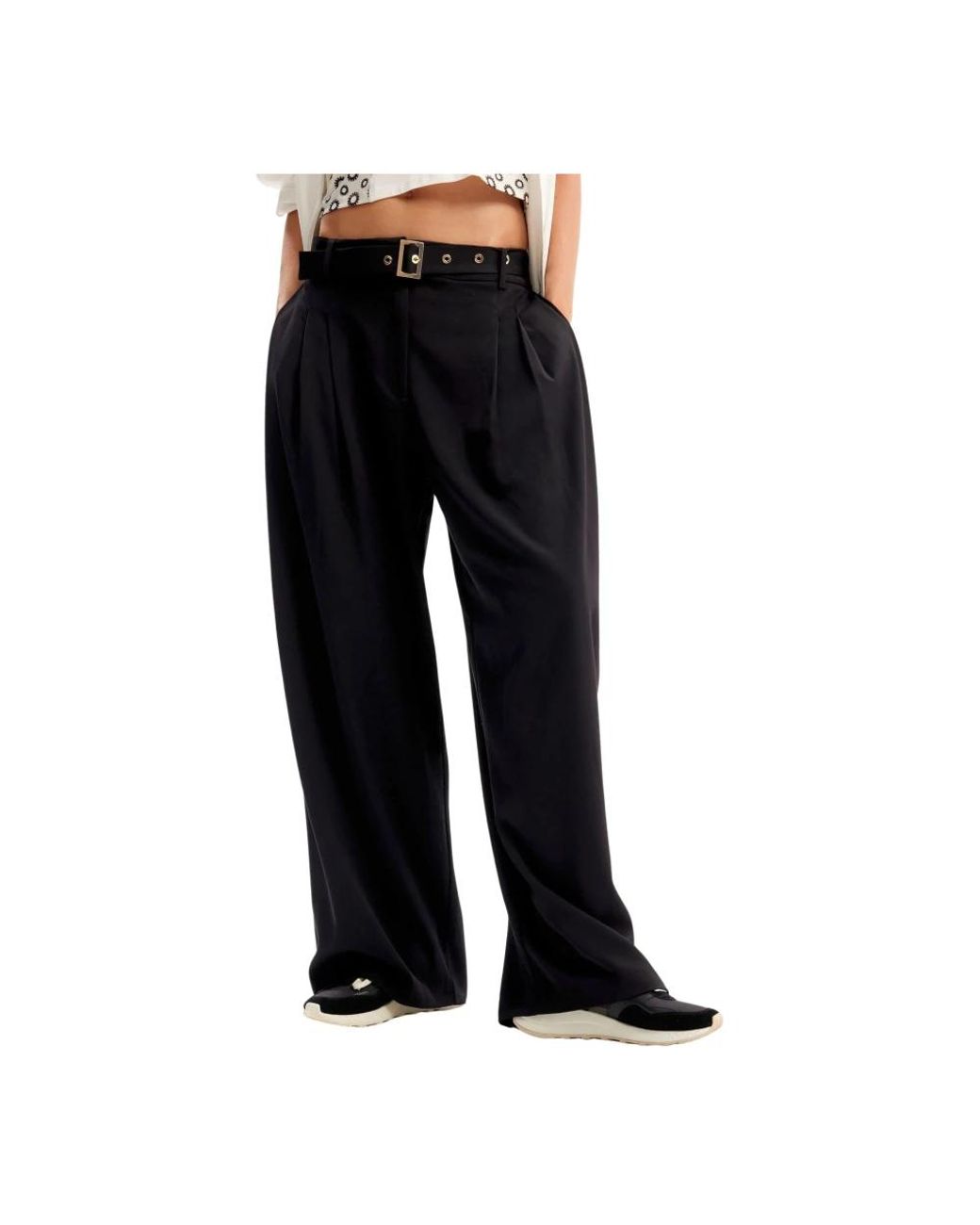 Desigual Black Wide Trousers