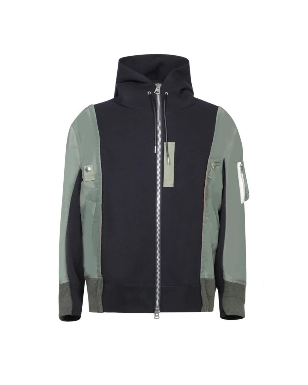 Sacai Blue Zip-Throughs for men