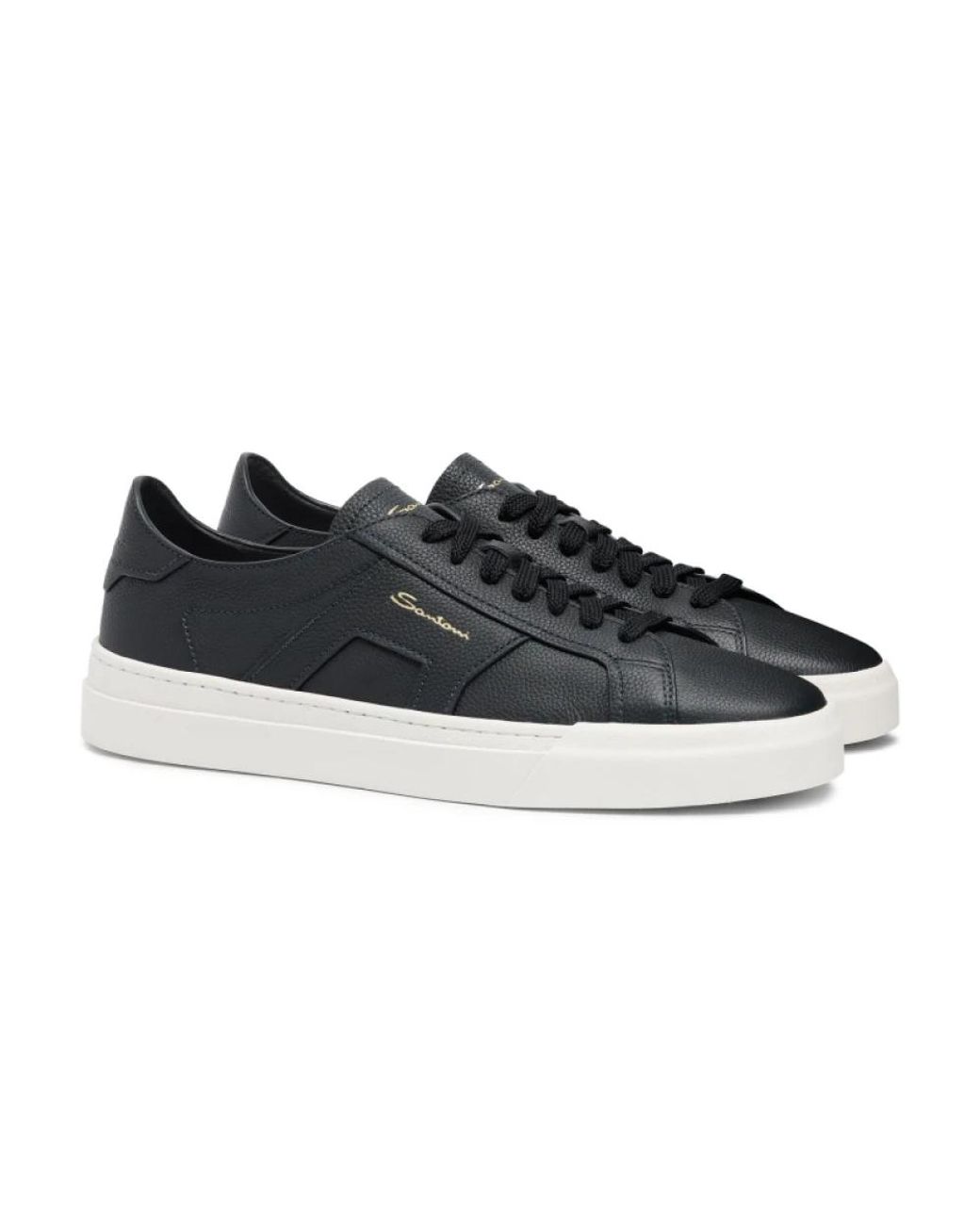 Santoni Black Sneakers for men