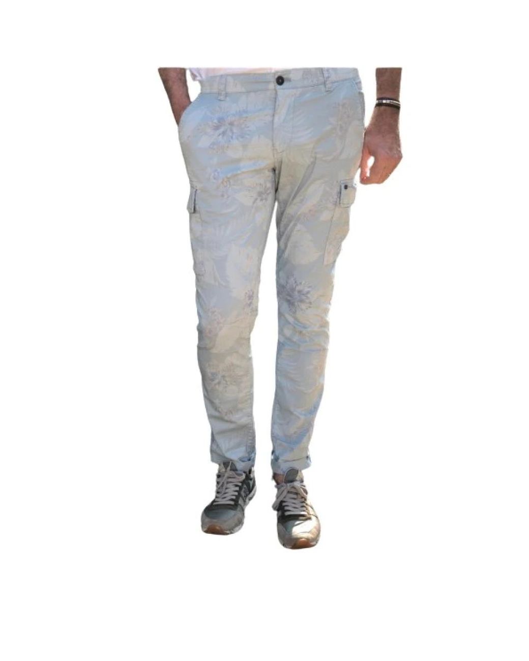 Mason's Gray Slim-Fit Trousers for men
