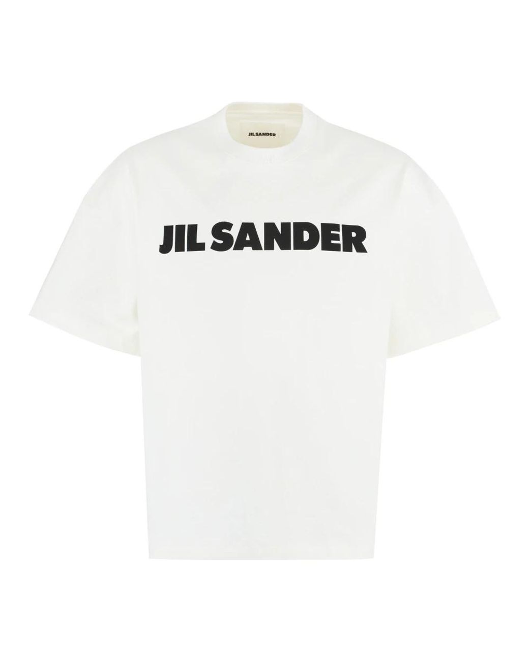 Jil Sander Logo Katoenen T-Shirt in het White voor heren