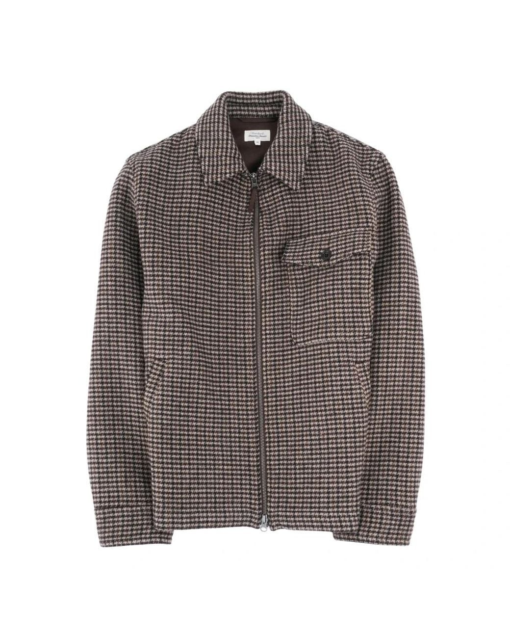 Hartford Jassen ,Bruin ,Wol Dandy Short Cruiser Jacket in het Brown voor heren
