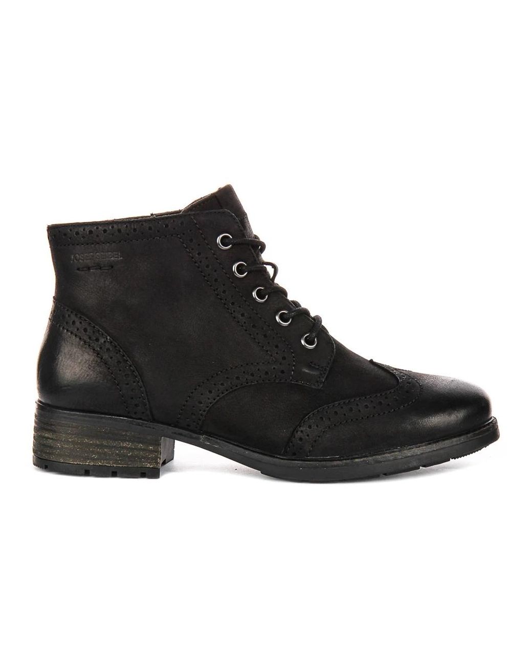 Josef Seibel Black Lace-Up Boots
