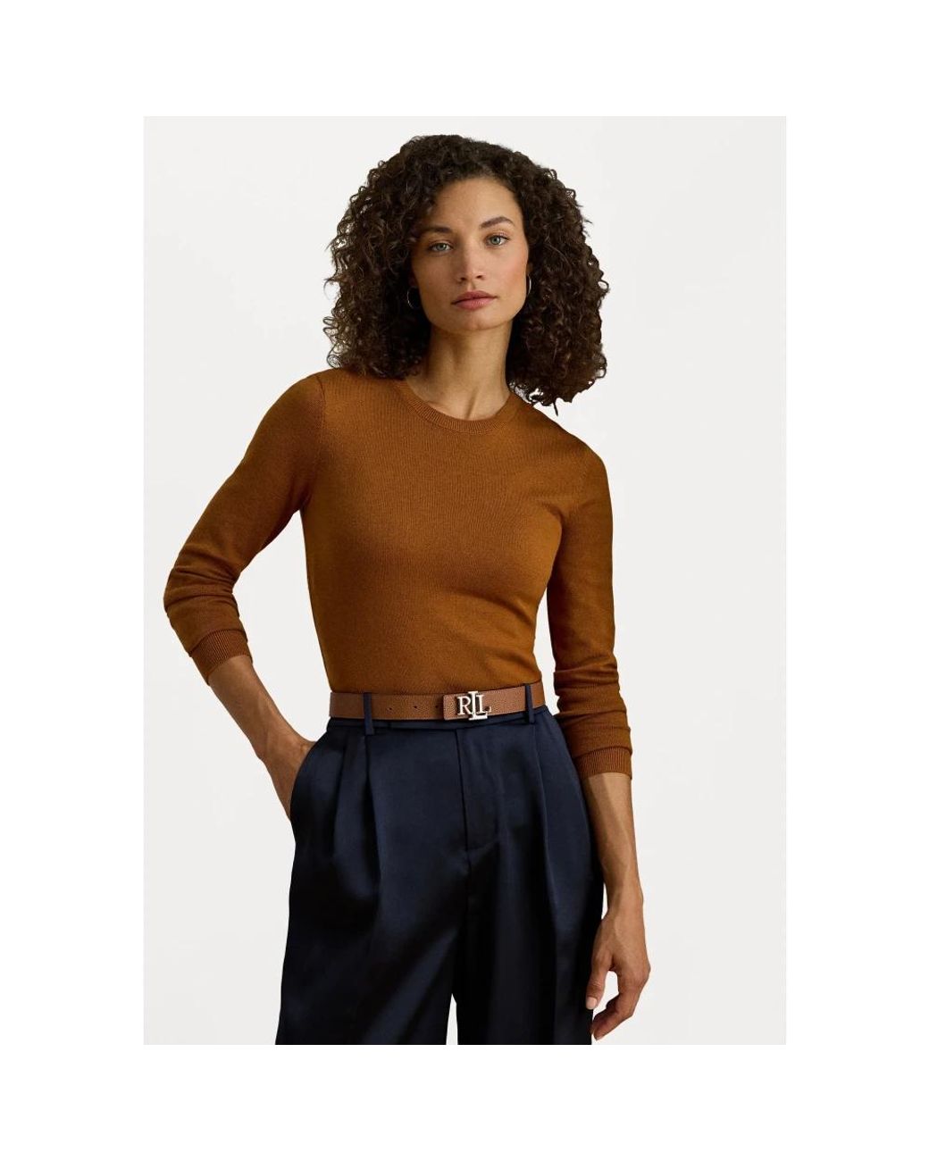 Ralph Lauren Brown Round-Neck Knitwear