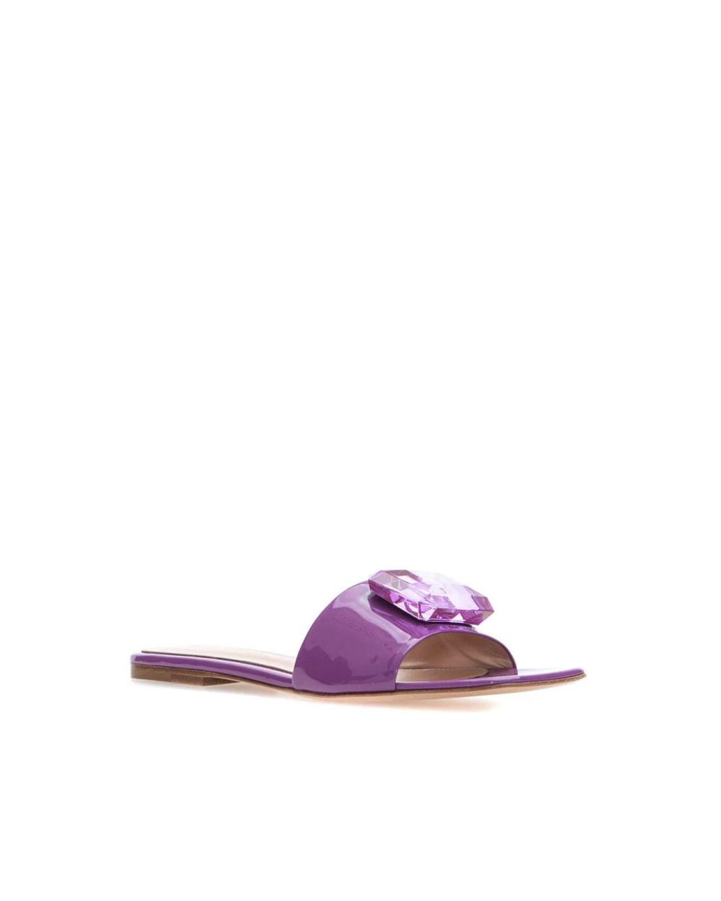 Gianvito Rossi Purple Sliders