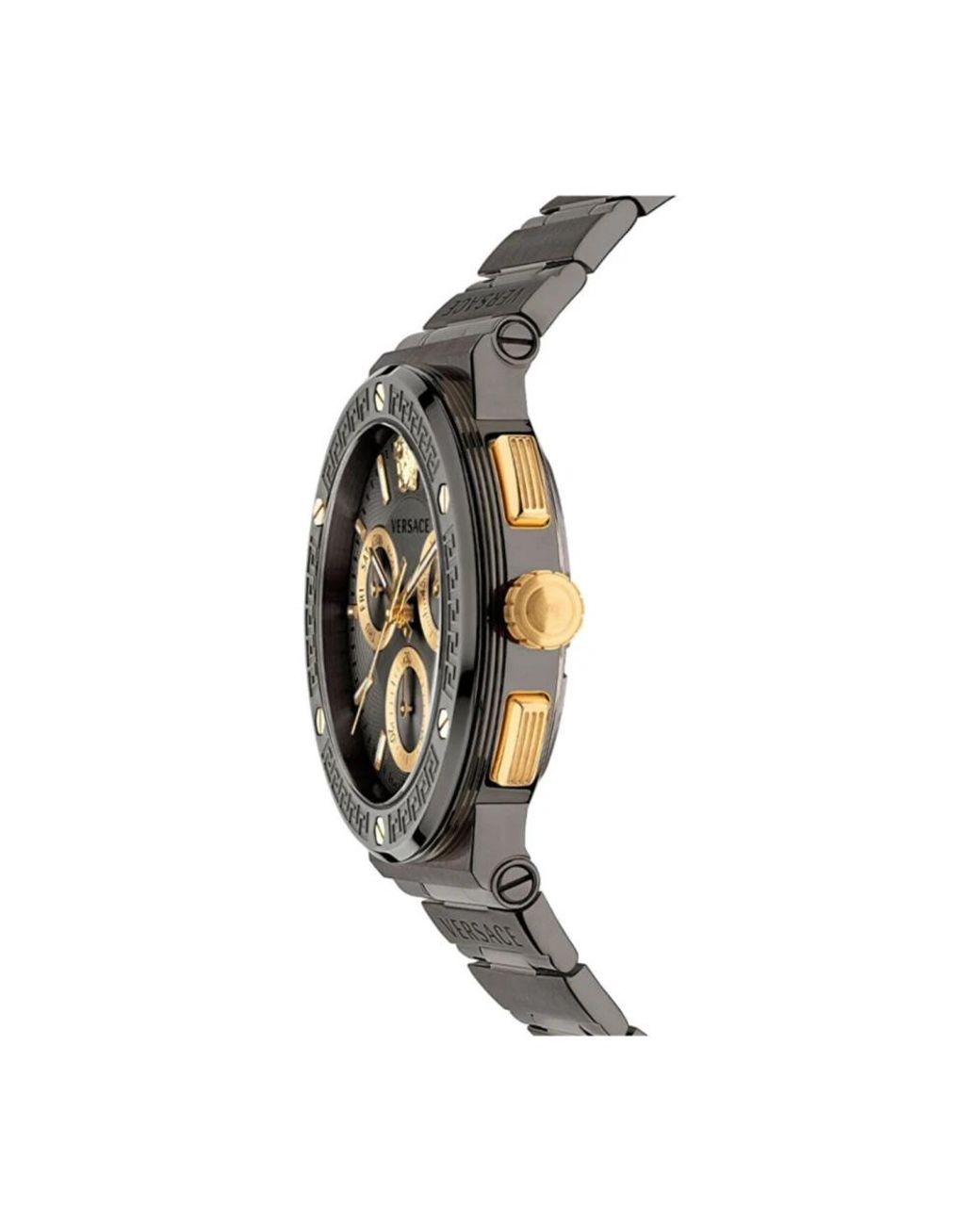 Schwarz DE Versace greca Uhr in für Lyst Herren | chrono logo vez900521