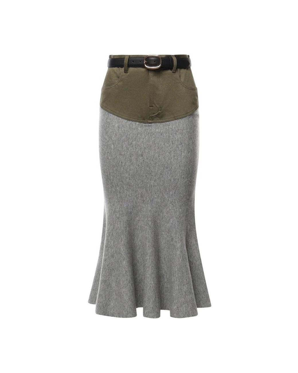 Self-Portrait Gray Midi Skirts