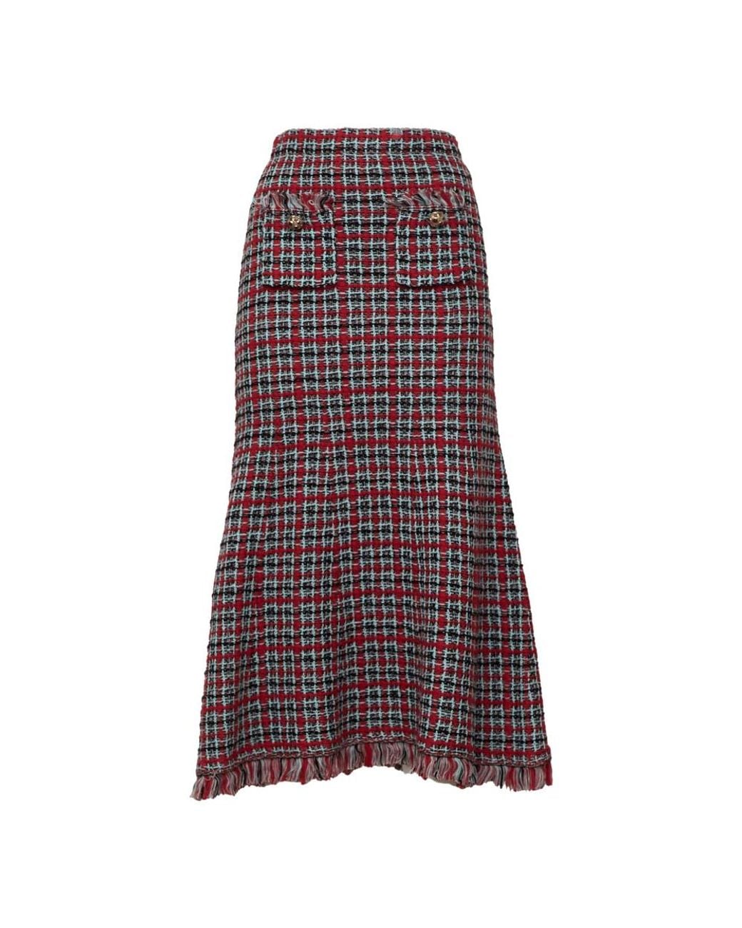 Self-Portrait Purple Midi Skirts