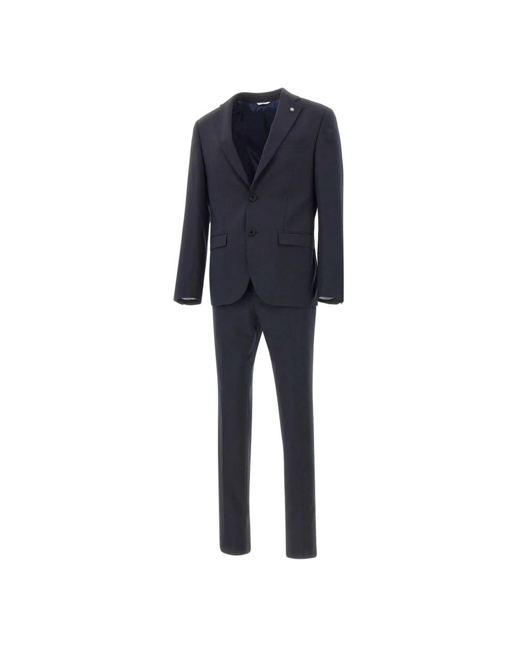 Manuel Ritz Blue Single Breasted Suits for men