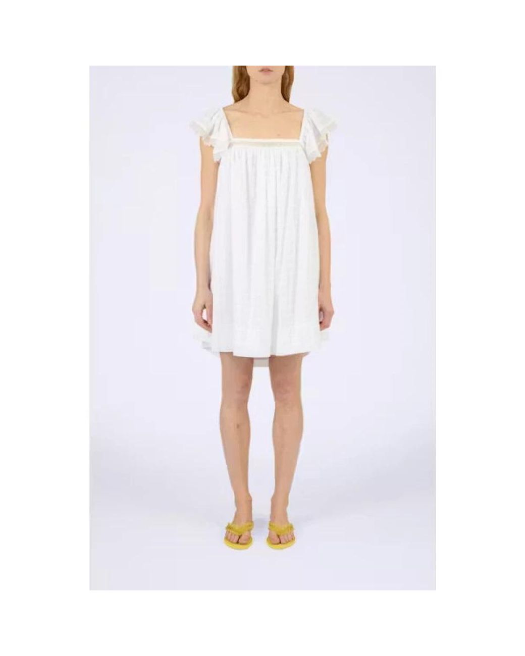 Ganni White Short Dresses