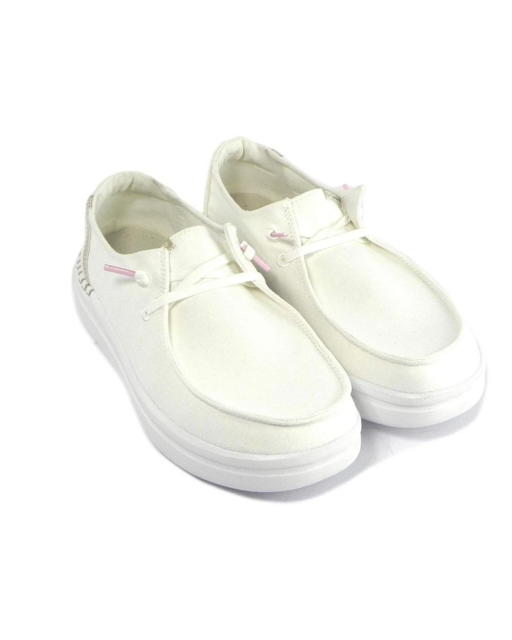 HeyDude White Laced Shoes