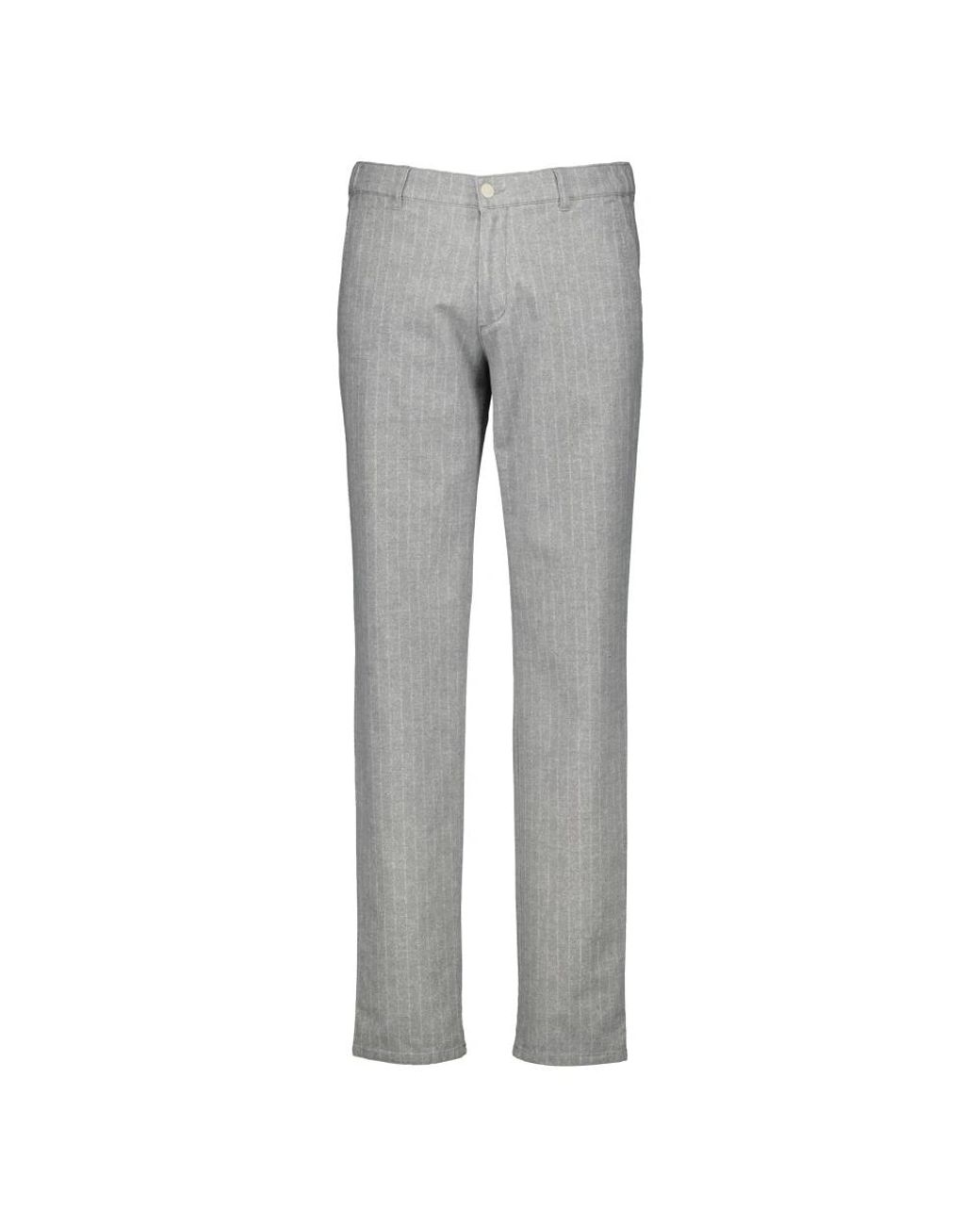 North84 Gray Slim-Fit Trousers for men