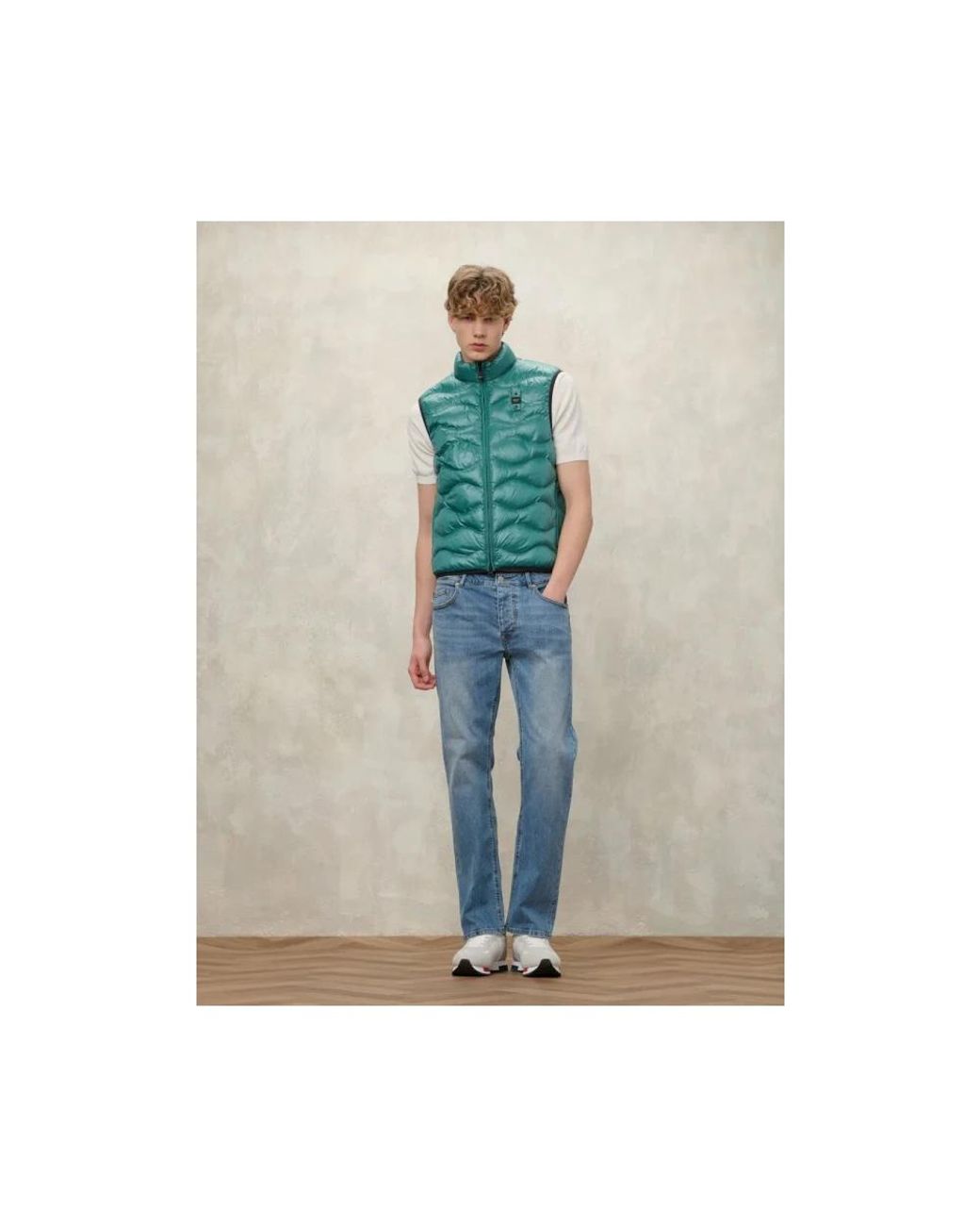 Vests Blauer de hombre de color Green
