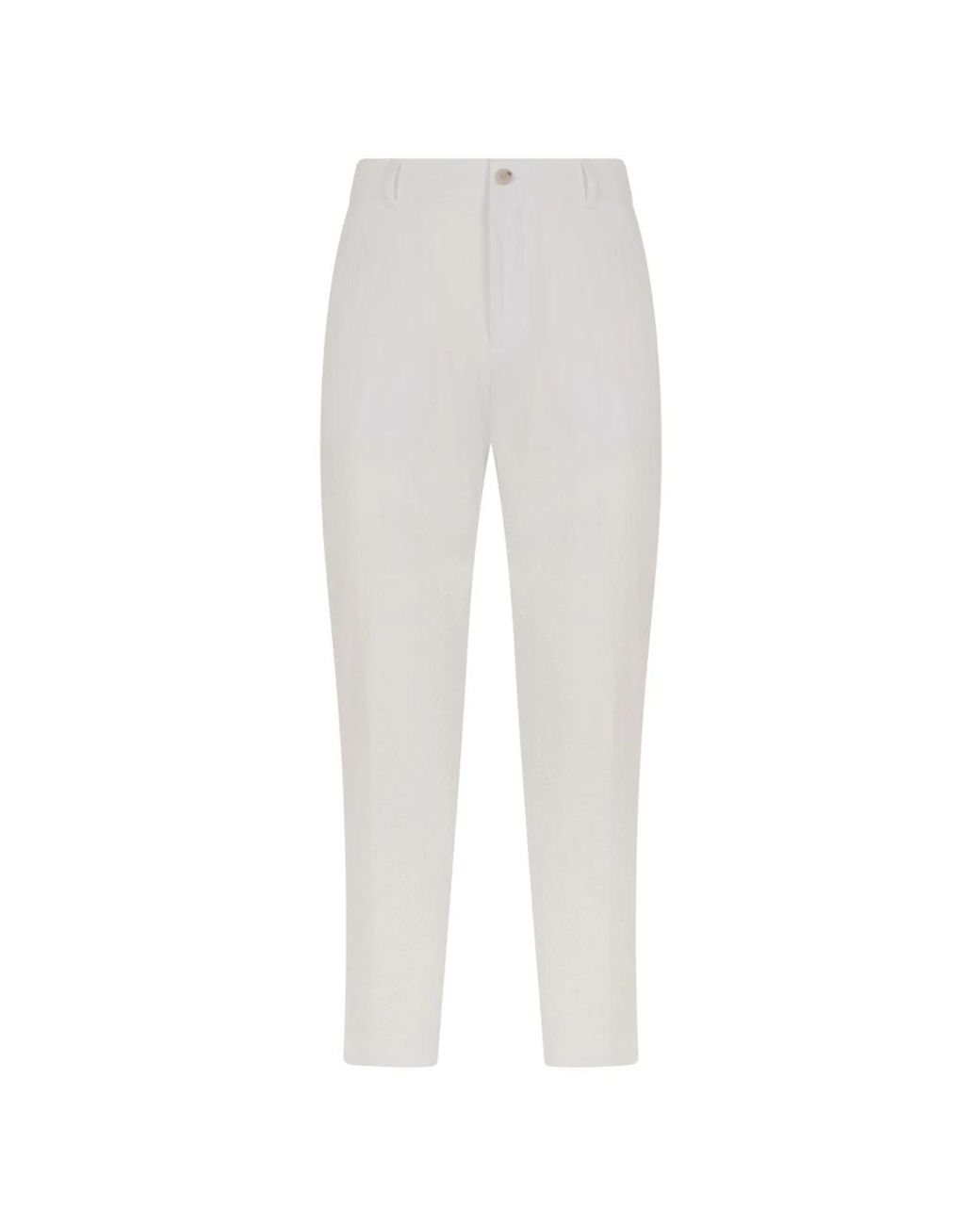 Boss White Slim-Fit Trousers for men