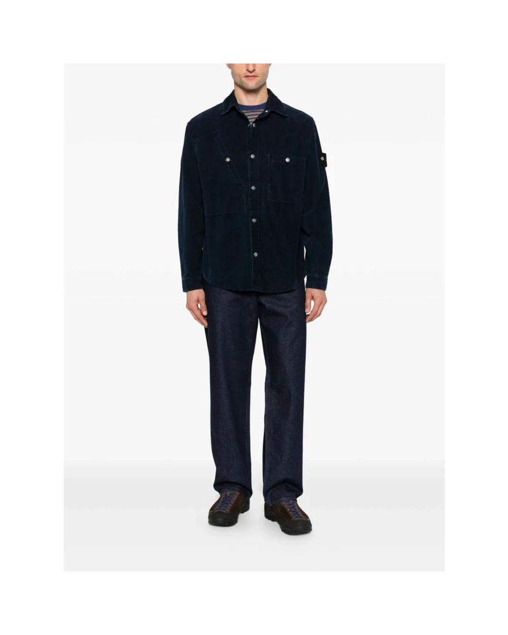 Stone Island Blue Casual Shirts for men