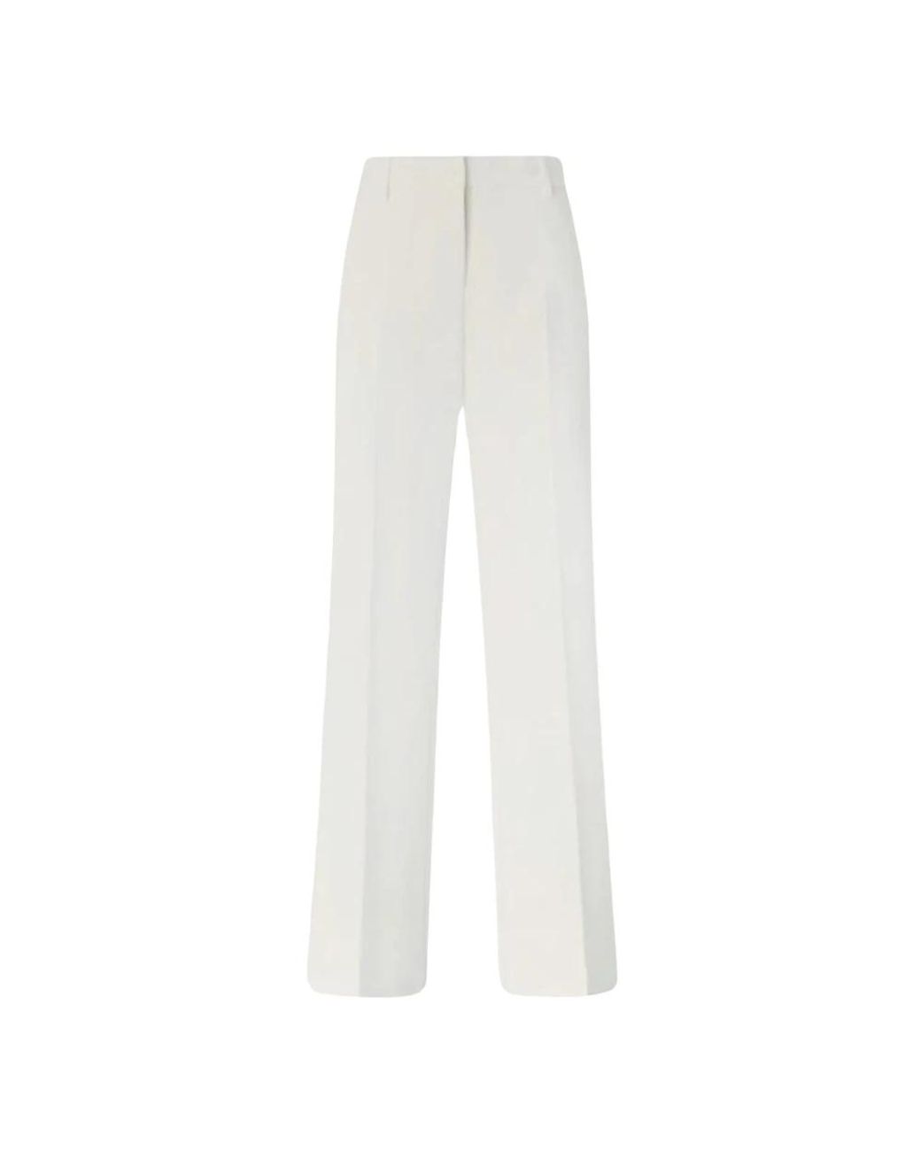 SIMONA CORSELLINI White Wide Trousers