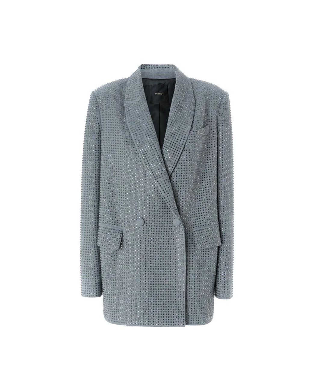 Pinko Kristalversierde Blazer in het Blue