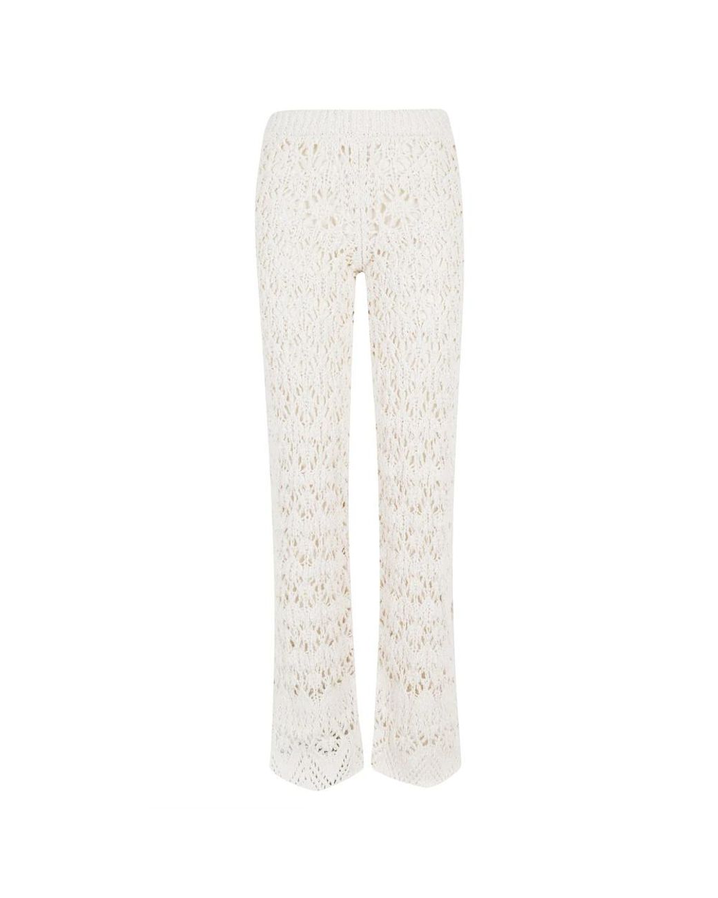 Alanui White Wide Trousers