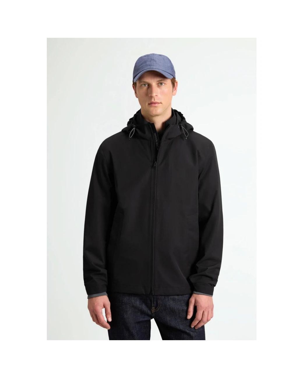 Woolrich Black Rain Jackets for men
