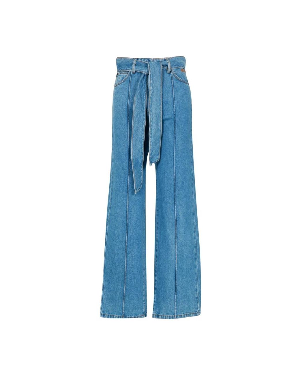 Wide Jeans MSGM en coloris Blue