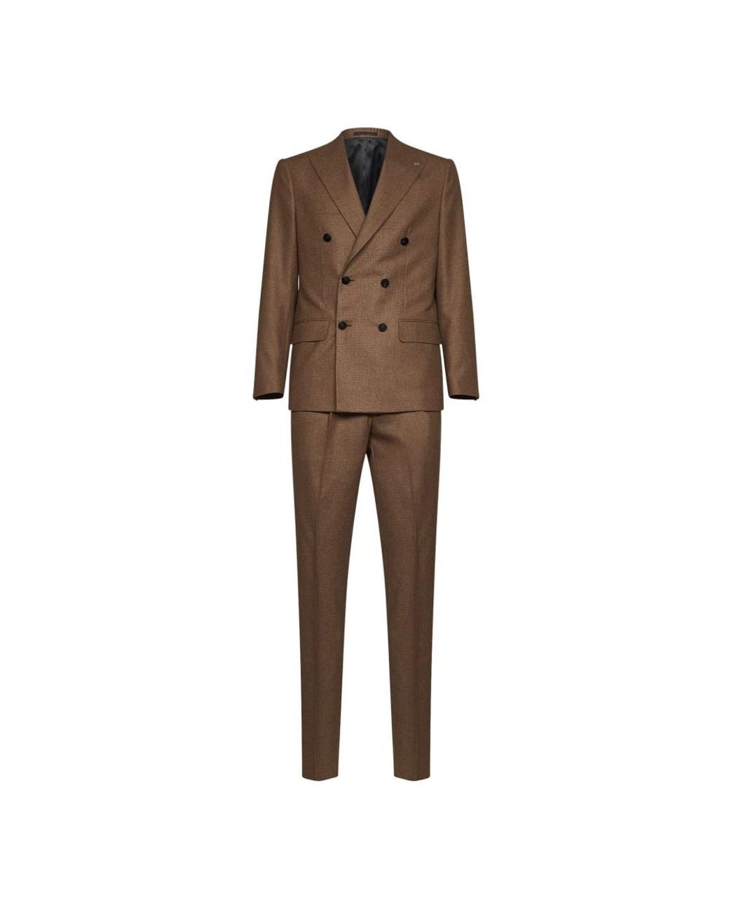 D4.0 Brown Double Breasted Suits for men