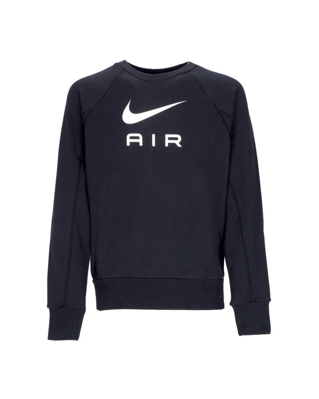 Nike Fitness ,Zwart ,Katoen Lichte Crew Neck Sweatshirt Air French Terry in het Blue voor heren