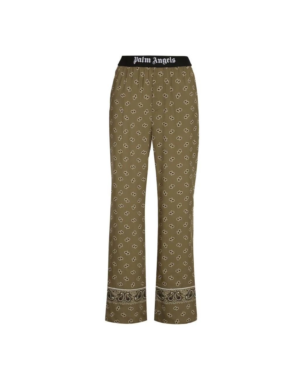 Palm Angels Green Wide Trousers
