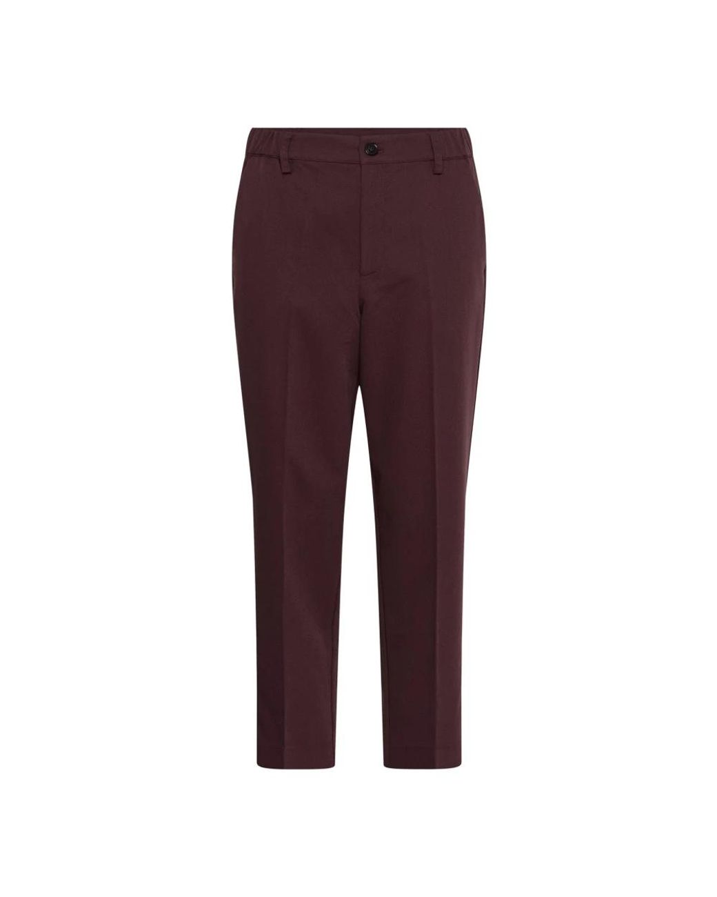 Kaffe Cropped Broek in het Purple