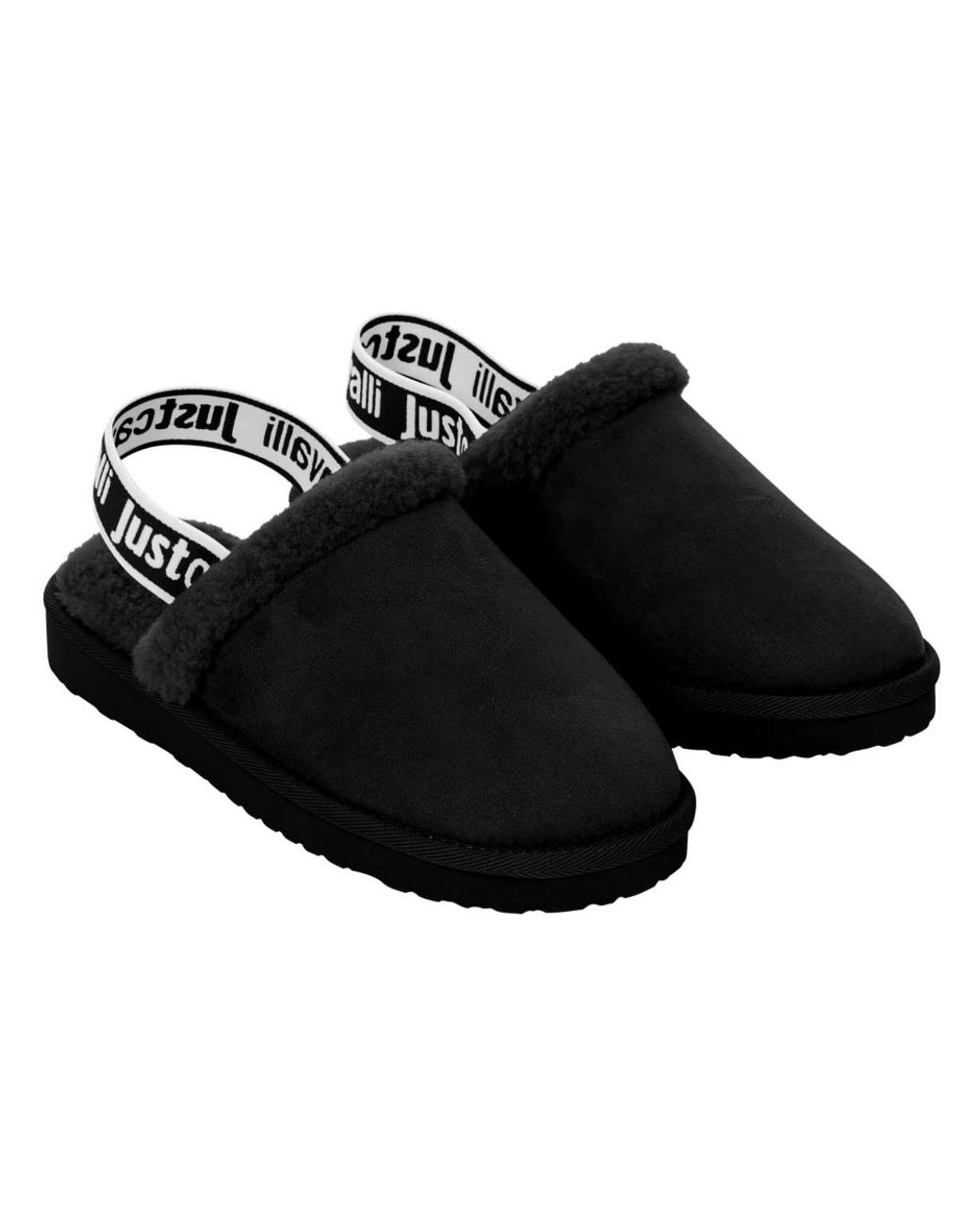 Roberto Cavalli Black Slippers