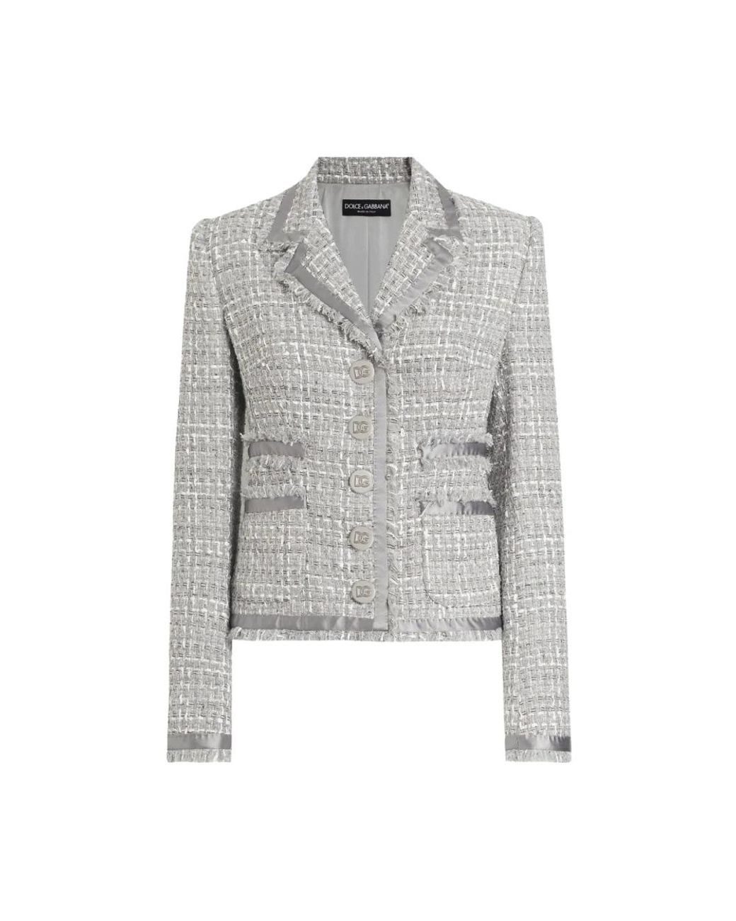 Dolce & Gabbana Bouclé Jack in het Gray