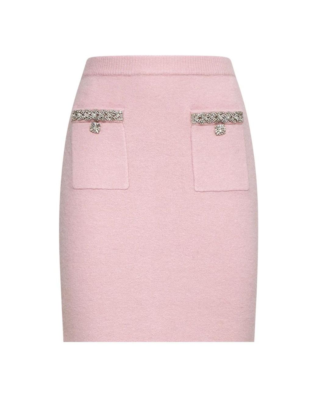 Self-Portrait Pink Midi Skirts