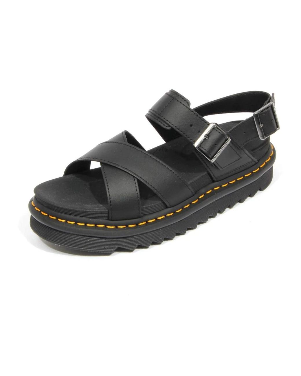 Dr. Martens Black Flat Sandals