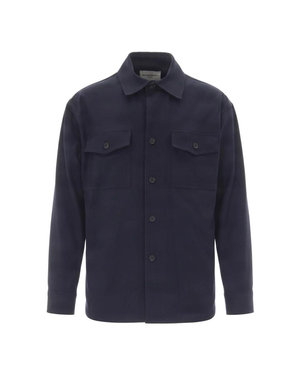 Paolo Pecora Overhemden ,Blauw ,Polyester Overhemden in het Blue voor heren