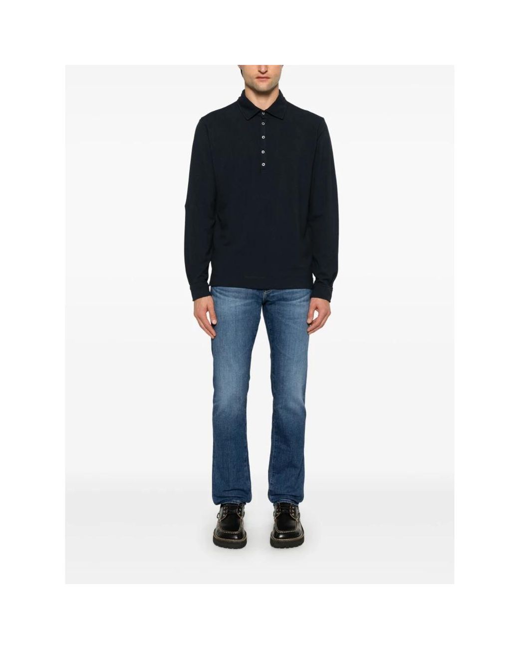 Massimo Alba Blue Polo Shirts for men