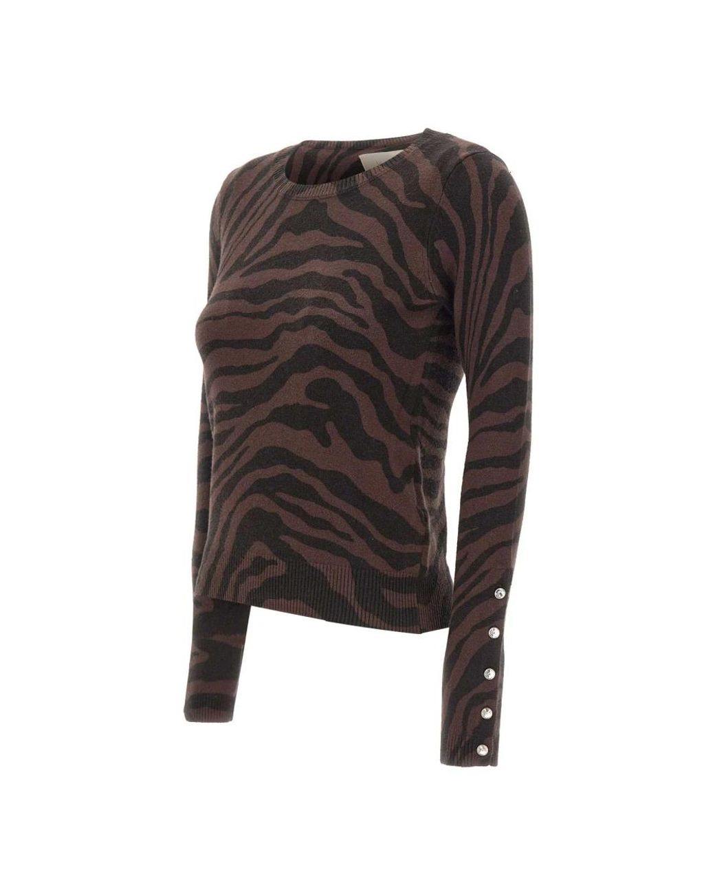 Kaos Brown Round-Neck Knitwear