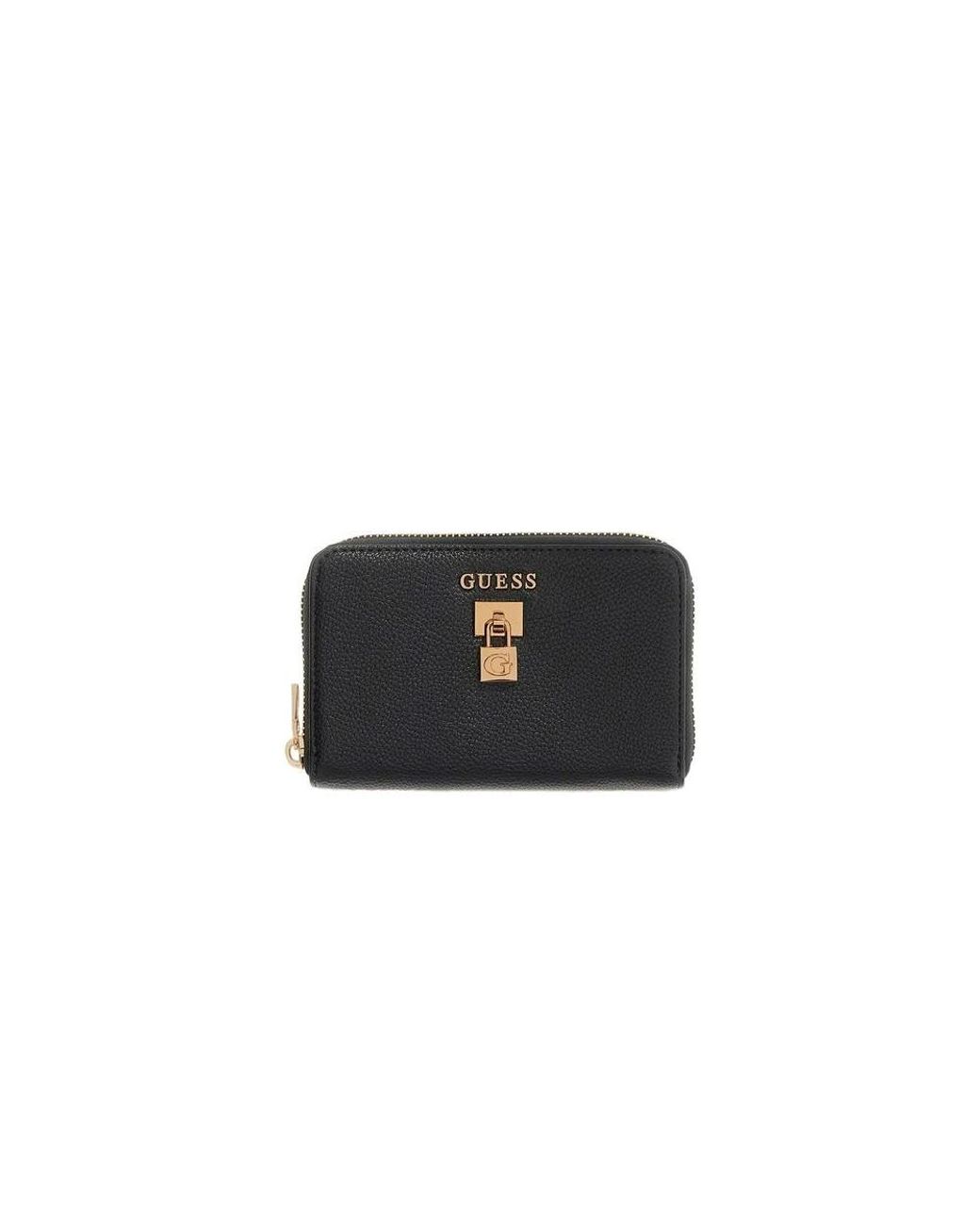 Guess Yesba Slg Medium Zip Around in het Black