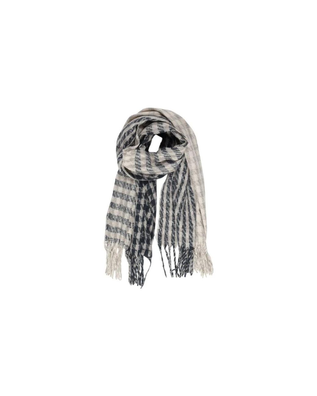 ONLY Accessoires ,Grijs ,Polyester Onlcarolina Life Soft Check Scarf in het Gray