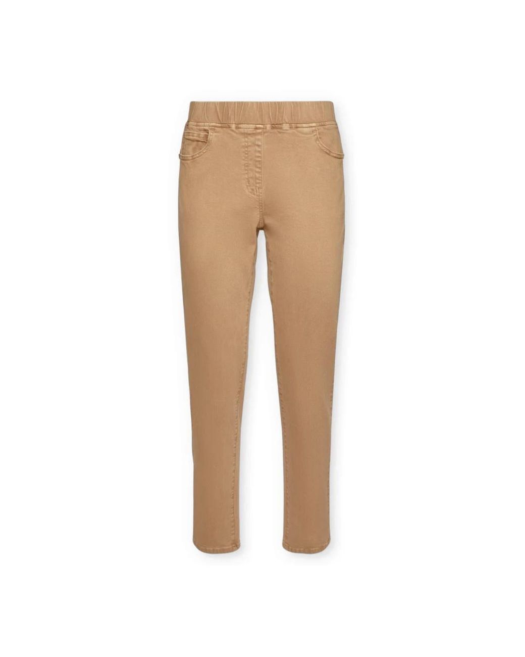 Elena Miro Natural Slim-Fit Trousers