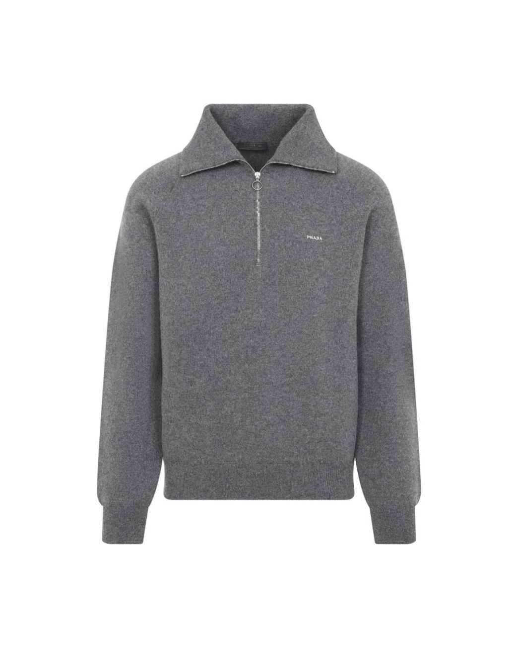 Prada Gray Zip-Throughs for men