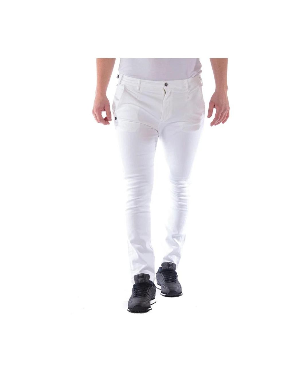 Daniele Alessandrini White Skinny Fit Jeans for men