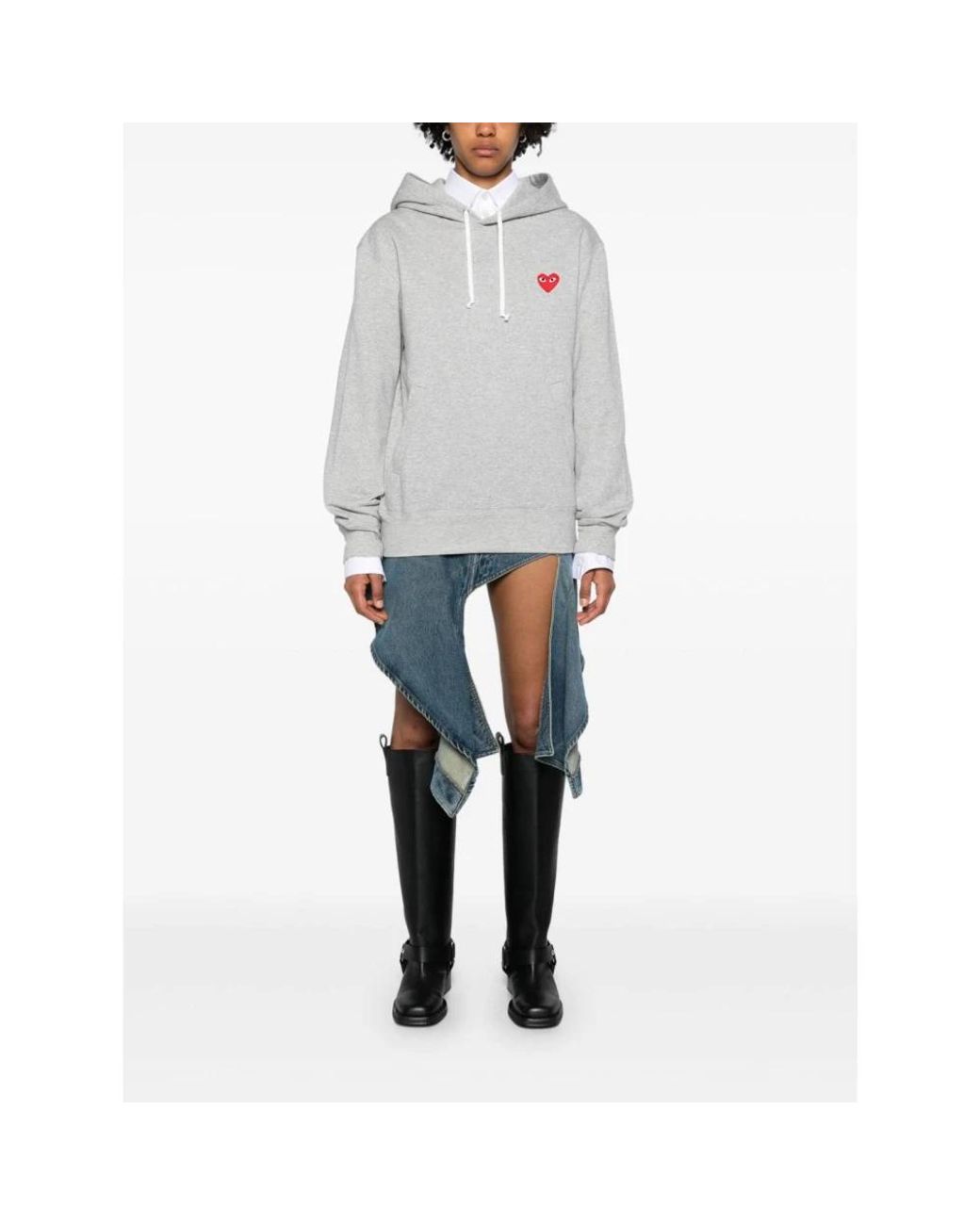 COMME DES GARÇONS PLAY Gray Hoodies