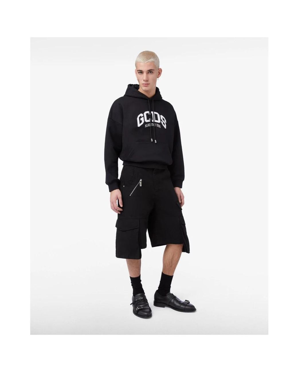 Gcds Black Denim Shorts for men