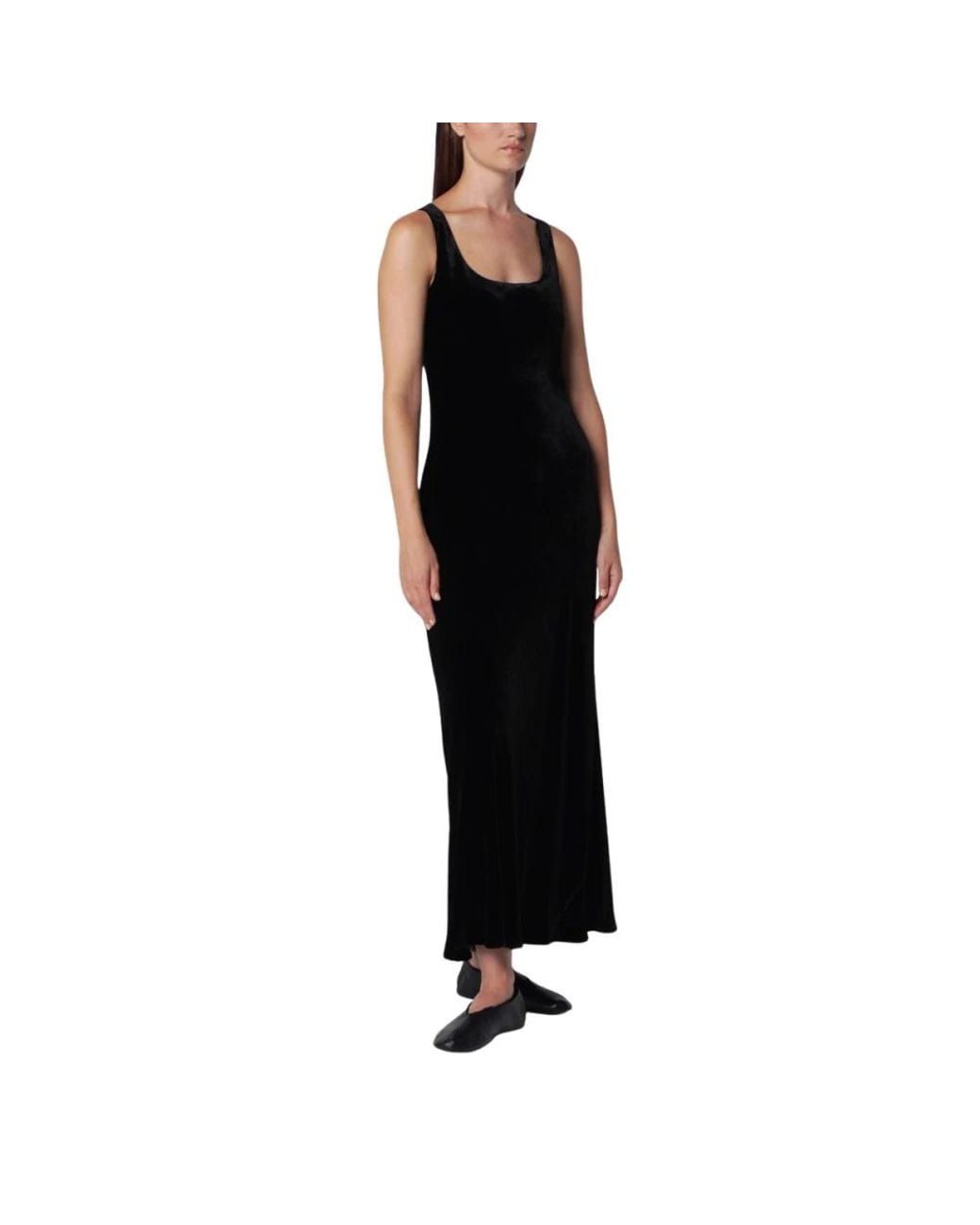 Rohe Black Samtkleid Mit U-Ausschnitt